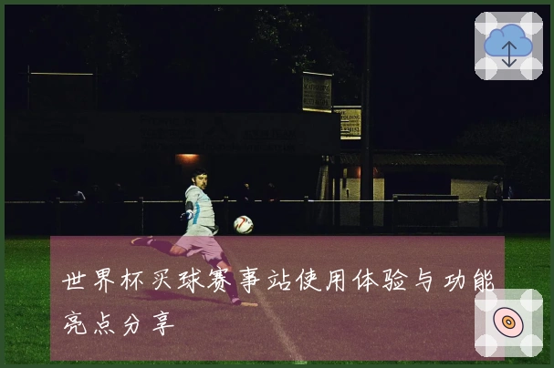 世界杯买球赛事站使用体验与功能亮点分享